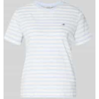 T-shirt met ronde hals en labelstitching