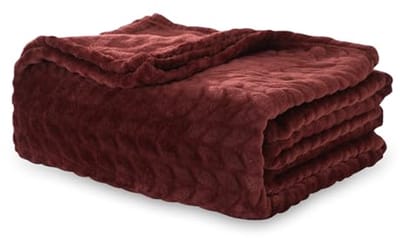 Zachte en Warme Banksprei Plaid voor Tieners en Volwassenen - Pluche Deken Geschikt voor Alle Seizoenen (130x170cm, Wijnrood)
