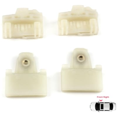 BWR47+BWR5022 Glissières de Lève-Vitre Clips de Cadre Avant Droit pour Pontiac Grand Am Oldsmobile Alero Chevrolet Cavalier GM1351126