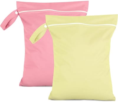 longziming -Natte En Droge Tas - Waterdichte Waszak - Opbergtas Voor Vochtige Kleding - Geïntegreerde Waterdichte Coating - Veilige Ritsluiting - Kleurvast En Wasbaar - Beschermt Bagage Tegen Lekkage - 2 Stuks