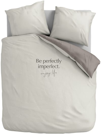 Dekbed-Discounter - Presence Dekbedovertrek 140 x 200/220 cm - Verkoelend Percale Katoen - Korte instopstrook - Wassen op 40 graden - Inclusief 1 kussensloop - Perfectly Imperfect