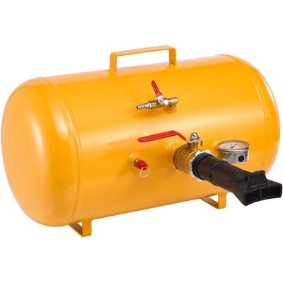 Siègeur de talon de pneu à air, 10 gallons / 37,9 L, Outil de soufflage de talon de pneu robuste, Pression de fonctionnement de 87-116 PSI, Gonfleur de siège à gâchette pneumatique pour VTT,