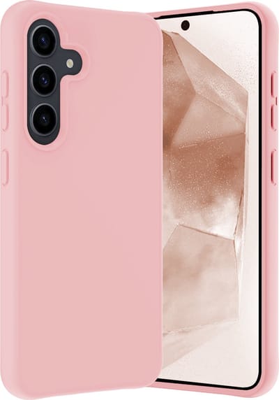 Hoes - Geschikt voor Samsung Galaxy A55 - Sterk & Shockproof - Hoesje Cover - Siliconen Case - Lichtroze
