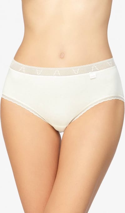 Hipster dames 3268 kant - Kanten dames onderbroek wit - Katoen - Wit / L