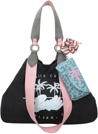 Fritzi aus Preußen Schoudertas Izzy Medium Malibu Denim Limited Barbie Shoulder Bag Blacky Zwart