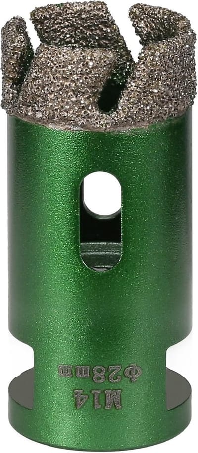 Diamant Droge Tegelboor 28 mm M14 - Vacuüm Gesoldeerde Gatenzaag voor Natuursteen en Beton