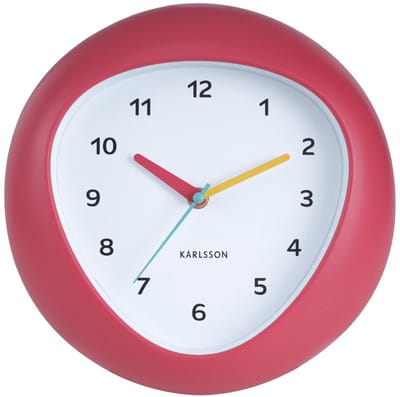 Karlsson Wandklok Funky Vibes - Scarlet rood - 4.4x25.5x25.5cm - Wandklok Scandinavisch