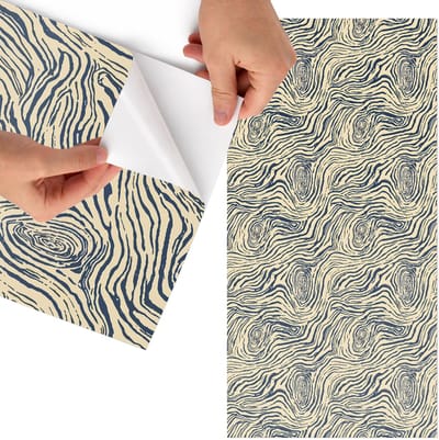 Tulup Meubelfolie - Abstracte ringen Decoratiefolie Zelfklevend - 65x130 cm - Beige Meubelfolie - Decoratiefolie Zelfklevend - Modern Meubelfolie - Meubelfolie Zelfklevend - Badkamer decoratie - Abstractie