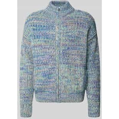 Relaxed fit gebreid jack van mix van katoen en wol met viscose Model 'UN-WASTED'
