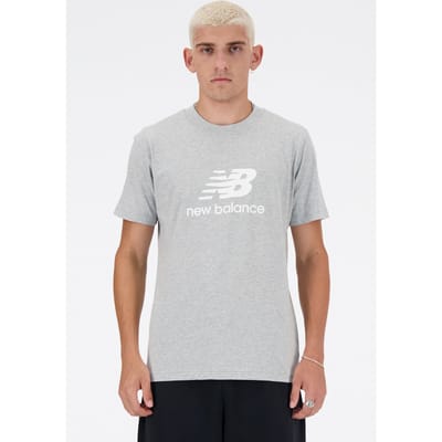 New Balance Nb Essentials Logo T-shirt In Grey Maat: S | T-shirts met Print Outlet | Heren | Grijs