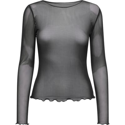 Jacqueline de Yong T-shirt Jdyelsa New L/s O Neck Top Jrs Noos 15356004 Black Dames Maat - S
