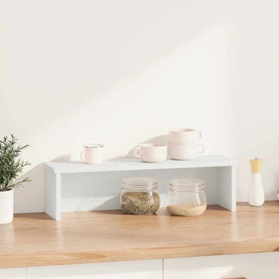 vidaXL - Keukenrek - stapelbaar - 60x15x16 - cm - bewerkt - hout - wit
