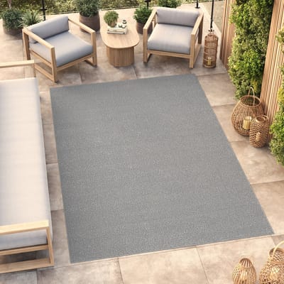 Tapiso Mono Vloerkleed Grijs Binnen en Buiten Tapijt Maat- 120x170