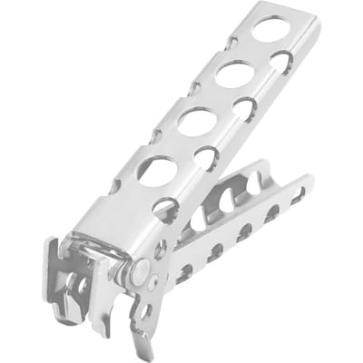 Pinces à bol pour marmite chaude en alliage d'aluminium anti-brûlure, pinces de préhension, support portable pour ustensiles de cuisine, pinces pour le camping Silver white