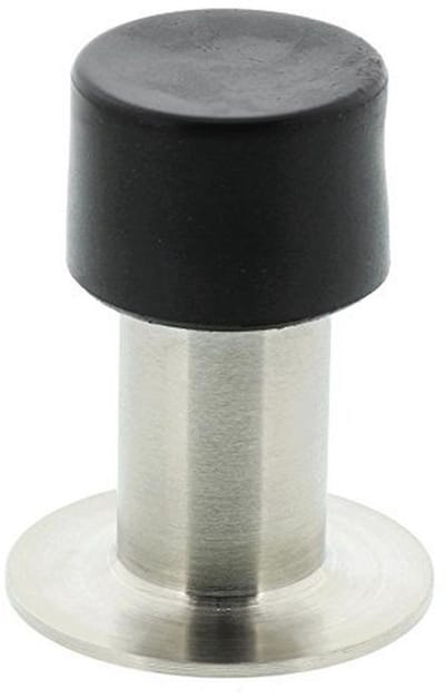 Elegante Wanddeurstopper van Roestvrij Staal met Rubberen Stopper - 65 mm Hoog