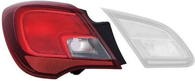 VanWezel 3804931 - Verre extérieur feu arrière gauche pour Opel Corsa e de 10/2014 à 2019