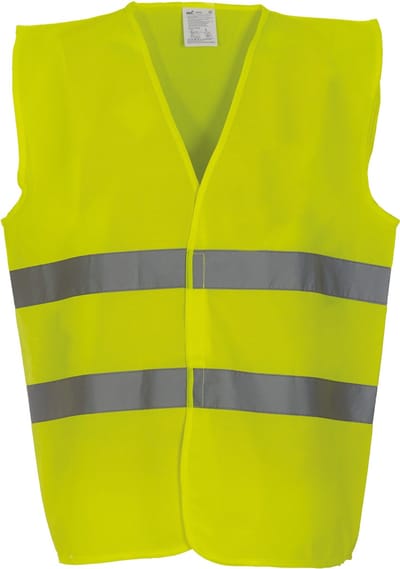 Yoko Signalisatie 2 banden vest YHVW102 - Hi Vis Yellow - L