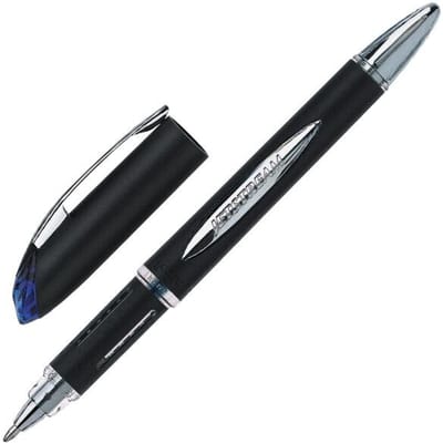 Uni-ball roller Jetstream blauw schrijfbreedte 045 mm medium schrift schrijfpunt 1 mm zwarte rubb...