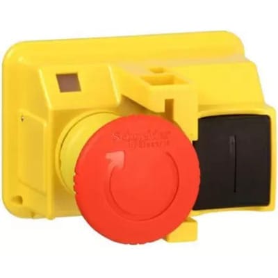 Schneider Electric Tesys gv2 emergency stop pushbutton - latching - turn Aan rel