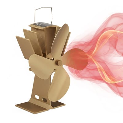 Kachelventilator houtkachel - zonder stroom - brons