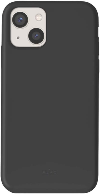 Puro, Hoesje geschikt voor iPhone 13 Mini - Icon Series Draadloos Opladen Compatibel, Zwart