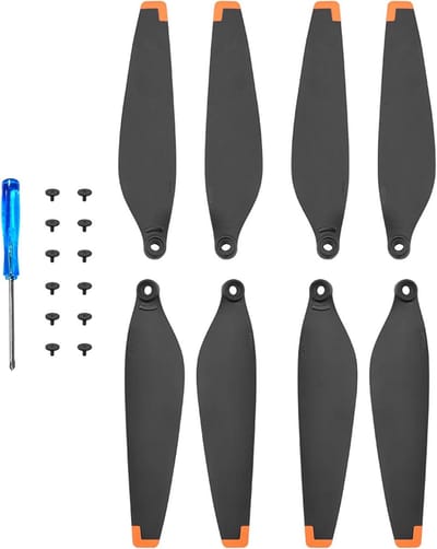 Set van 8 Vervangbare Propellers voor DJI Mini 3 Pro - Stille Drone Bladen met Schroevendraaier en 12 Schroeven, Ideaal voor Drone Accessoires en Verbeterde Prestaties