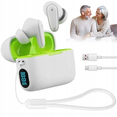 Hoortoestellen - Oplaadbaar In-ear Hoortoestel - Gehoorapparaat - 250mAh Herbruikbare Batterij - Geschikt voor Beide Oren - Inclusief Opbergdoosje - Voor Dagelijks & Onderweg