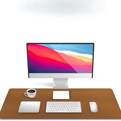 Famanu – Premium Bureauonderlegger Bureau hoogwaardig genaaid - Bureau Onderlegger met Muismat Functie - Tafelonderlegger Bureau - Desk Mat