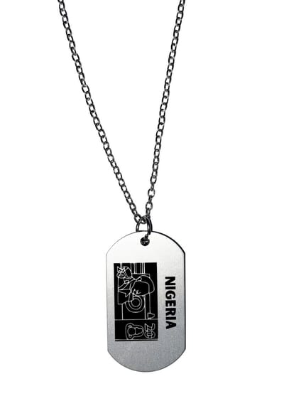 Akyol - nigeria ketting - Piloot - toeristen - nigeria cadeau - beste land - leuk cadeau voor je vriend om te geven