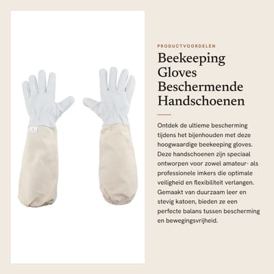 Dailygoods- Bijenteelthandschoenen Geitenleer - Beschermende Handschoenen - Geventileerde Mouwen - Duurzaam Canvas - Flexibiliteit - Ultieme Bescherming - Imkerhandschoenen