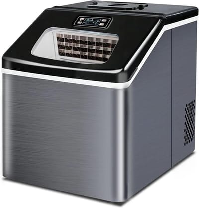 Commerciële IJsblokjesmachine - IJsblokjes Maker - Feesten Organiseren - Hoge Dagelijkse Productie - 30 kg - Zilver