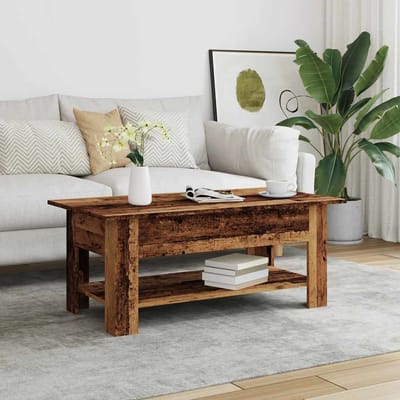 vidaXL - Salontafel - 102x55x42 - cm - bewerkt - hout - oud - houtkleurig