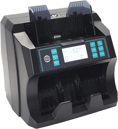 Automatische geldteller - Biljetten teller - Snel geld tellen - Instelbare snelheid - 200 stuks stapel - Zwart