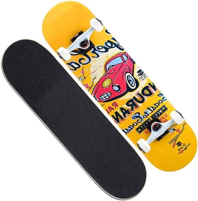 Compleet Skateboard - Beginners Board - Trucs en Fun - Duurzaam Esdoorn Dek - 31 x 8 Inch - Zwart