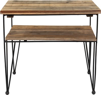 Clayre & Eef Bijzettafel 38x26x36 cm Bruin Hout