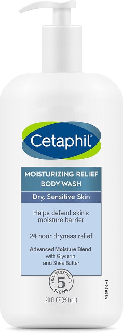 Cetaphil, vochtinbrengende, verzachtende lichaamswas, droge, gevoelige huid 591 ml