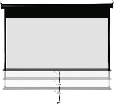 Projectiescherm Intrekbaar - Filmscherm HD - Home Cinema - Handmatige Hoogteverstelling - 84 inch 16:9 - Wit