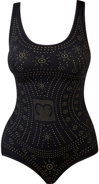 Lichaamsvormende one-piece corrigerende lingerie met open rug en camisole banden, buikcontrole, driehoekige sluiting, vormend, strak ondergoed，Zwart, XS/S (70-100 kg)