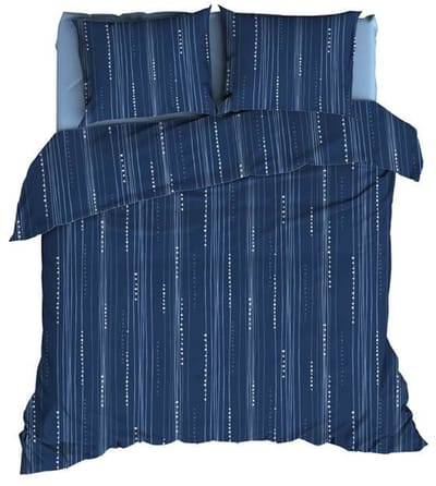 Romanette Bondi Dekbedovertrek - Lits-jumeaux - 240x200/220 cm - Denimblue
