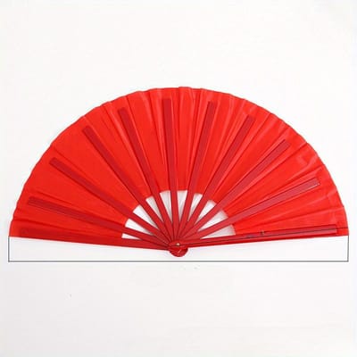 10 Inch Kung Fu Waaijer Klapwaaier Krijgskunsten Dubbelzijdig Plastic Chinese Geluidswaaier Fitness Dans Klassieke Kung Fu Waaijer rood