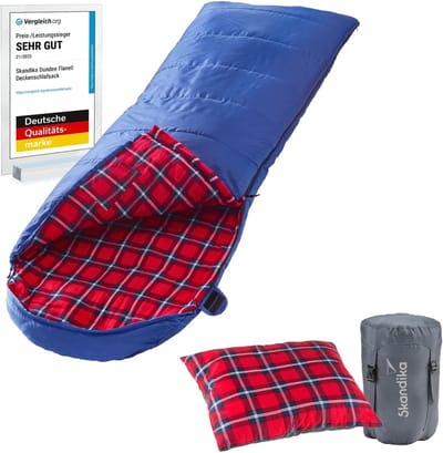 Luxe Koppelbare Dubbele Slaapzak voor 3 Seizoenen - Flanel en Katoen, Tot -20 °C, 220 x 160 cm