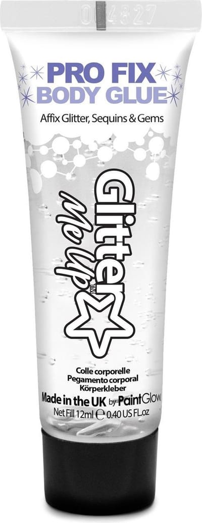 PaintGlow Pro Body Glitter Fix Glue, Clear, 12ml
