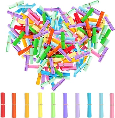 Losse tombola - Kleurrijke briefjes - Feest organiseren - Met metalen ringen - 200 stuks - Gemengd