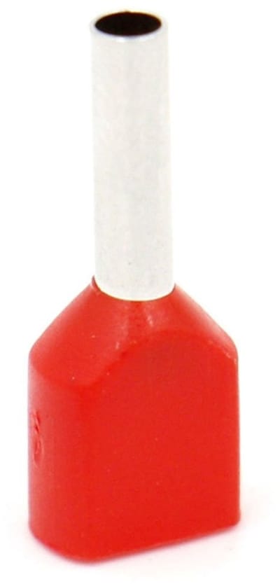 Dailygoody - Twin Crimp - Kabelschoenen - Ideaal voor elektrische verbindingen - Rood - Perfect voor bevestigen - 1000 stuks