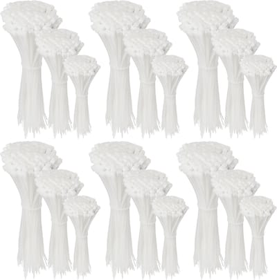 Polyamide Kabelbinders, Tie Rips, Witte Kabelmarkeringen Set 2,5 mm / 1800 stuks