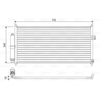 Condensator, airconditioning VALEO 814032