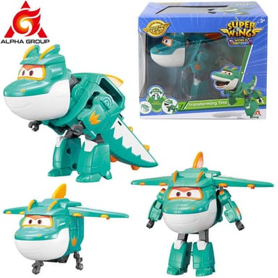 Super Wings 5 Inch Transformeerbare Traver Verandert van Vliegtuig naar Robot in 10 Stappen Vervorming Actiefiguren Kinderspeelgoed Cadeau