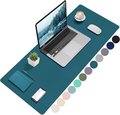 Groot Bureau Onderlegger Turquoise 100x40 cm - Bureau Beschermer en Muismat