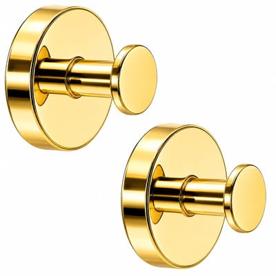 BOTC handdoekhaakjes - haken - Handdoekhouder Met Zuignappen - RVS - Set van 2 - Ø 60 mm - Goud