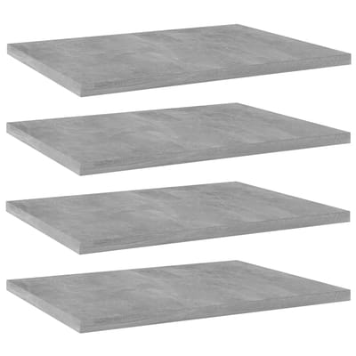 vidaXL - Wandschappen - 4 - st - 40x30x1,5 - cm - bewerkt - hout - betongrijs